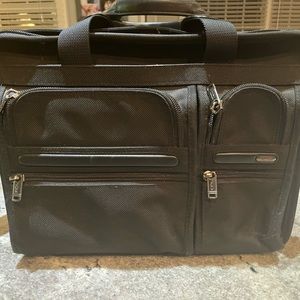 Authentic Tumi 2614D4 Men's/Women's Nylon, Canvas, Leather Briefcase